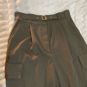 Zara Olive Green Cargo Trousers